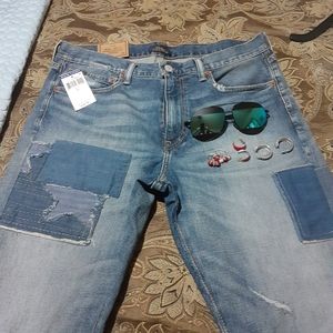 NWT $199 Ralph Lauren Waverly Jeans Straight Crop w/Jewelry